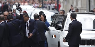 Llegada de la presidenta Keiko Fujimori al Congreso de la República donde tomará juramento al cargo de Presidenta de la República. Fotos: Antonio Melgarejo/ @photo.gec