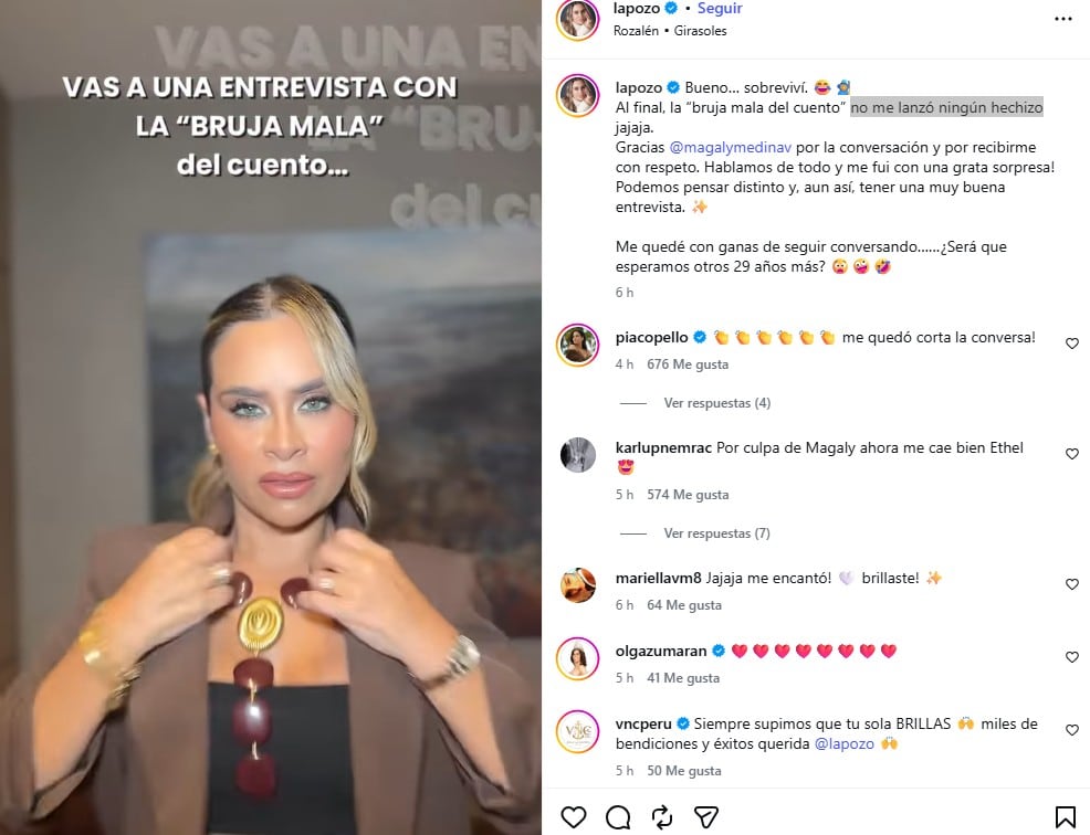 Ethel sorprende a Magaly tras polémica por chats de Janet.