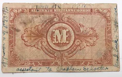 Este es el billete que Lily Ebert recibió en Pfaffroda. (Foto: Dov Forman | Twitter)