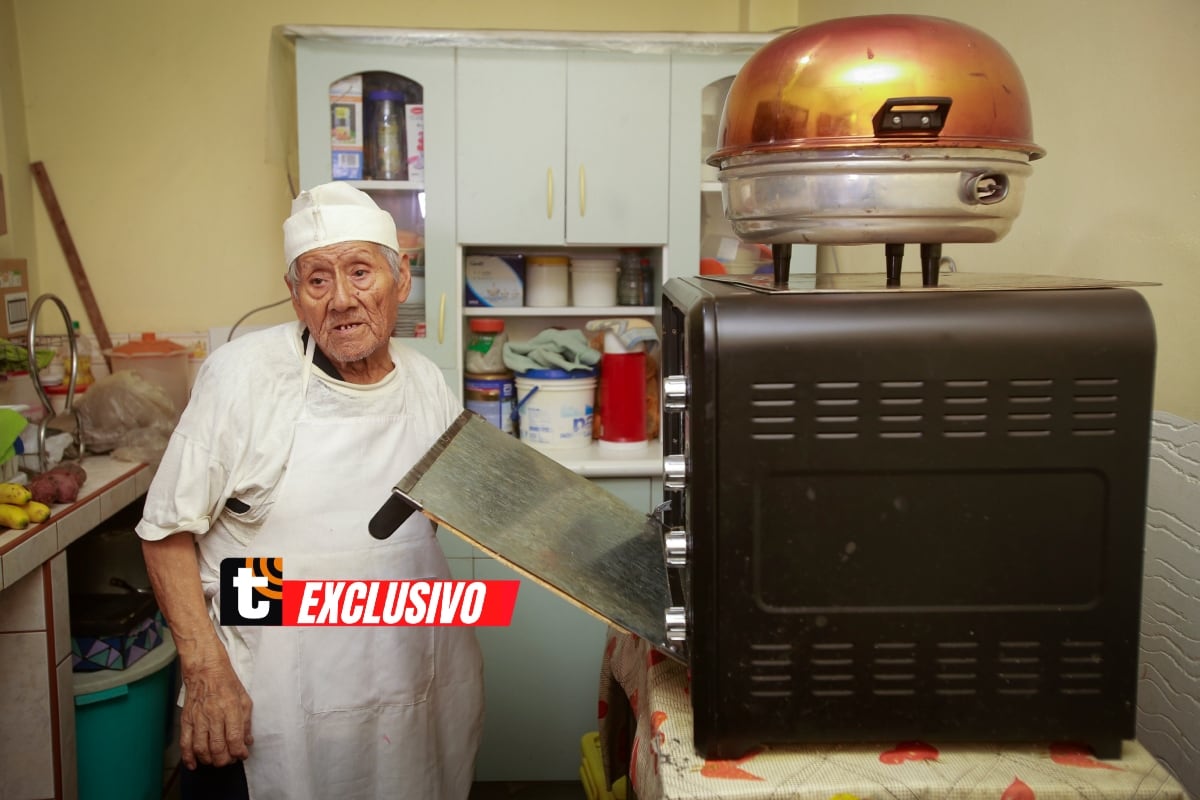 Don Lucero, de 88 años, se hizo viral en redes sociales gracias a sus deliciosos turrones y al apoyo de sus nietas. Foto: Jessica Vicente.