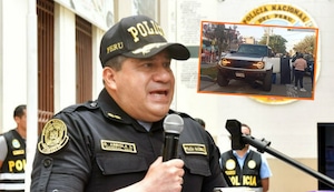 General Arriola llegó a Trujillo, tras secuestro de empresario y no respondió preguntas de la prensa