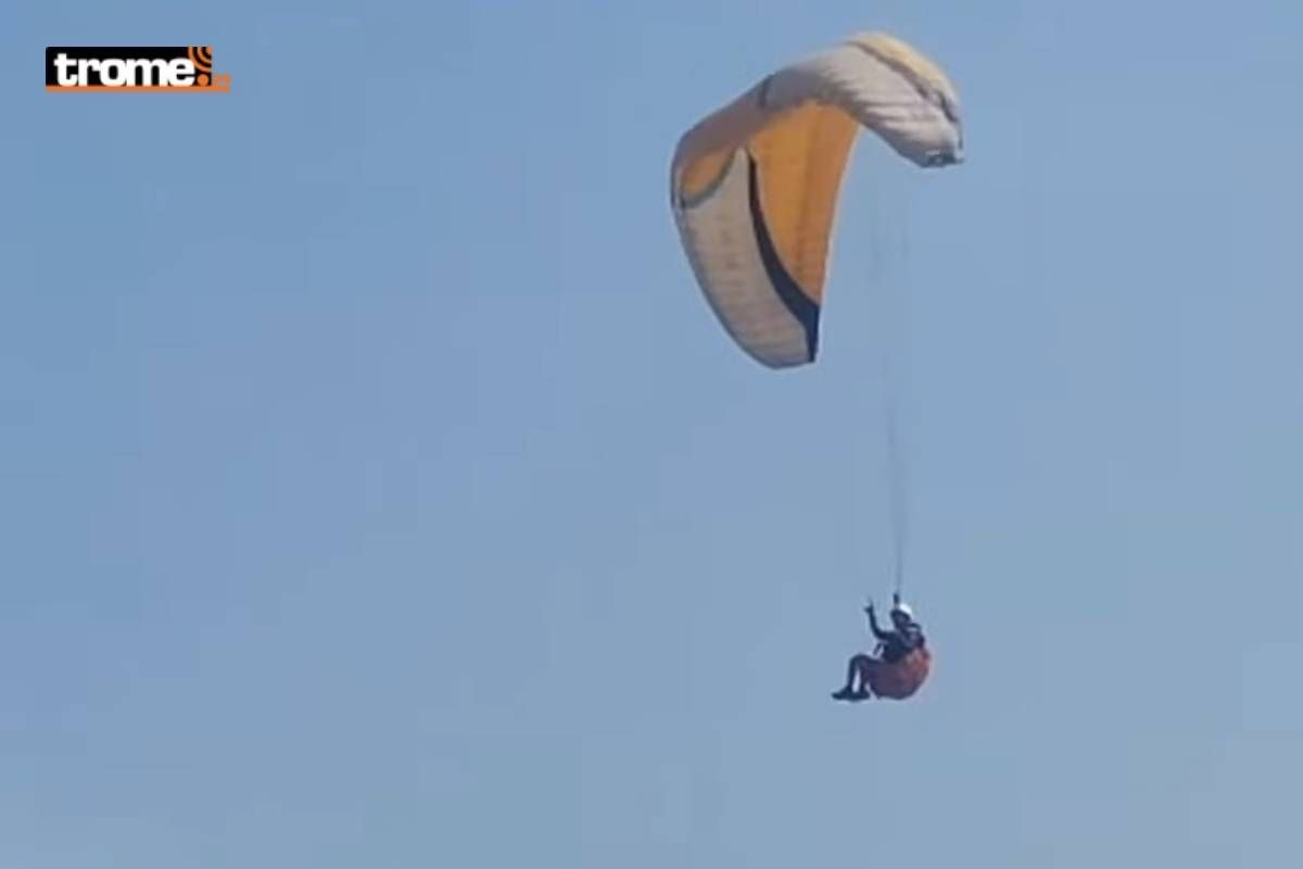 Algunas personas registraron accidente en parapente en Miraflores. ( Latina)