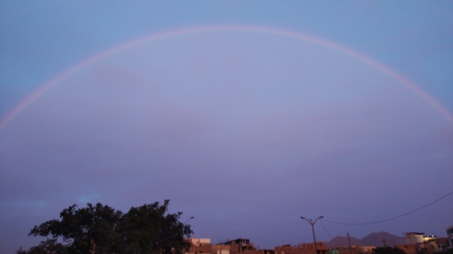 Arcoíris en Lima. Foto: Twitter