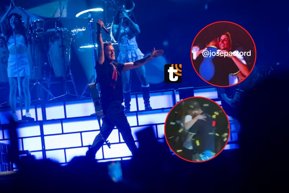 TROME - Cantante abrazó a Stephanie Cayo.