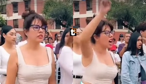 ‘La Pánfila’ participó en la marcha que algunos padres y ciudadanos hicieron en el frontis del Liceo Naval