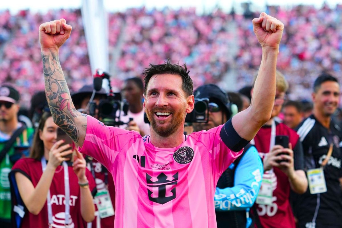 Lionel Messi festeja su primer título en la MLS (Foto: @HQpcrt)