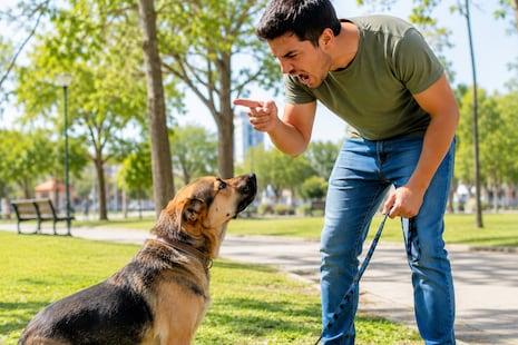 ¿Crees que gritarle a tu perro lo corrige? Piénsalo dos veces