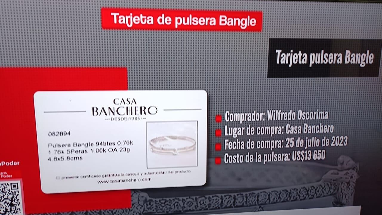 Pulsera de Dina Boluarte