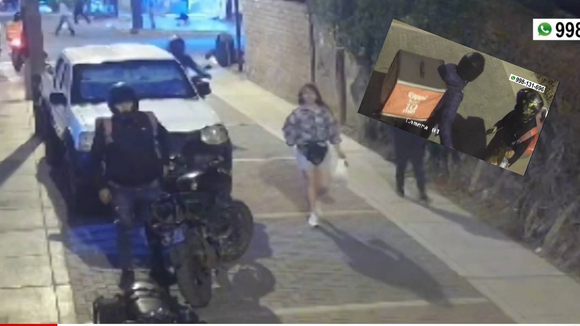 Surco: Falsos repartidores de delivery armados asaltan a mujer.