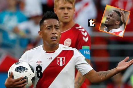 Christian Cueva no le dejó patear a Jefferson Farfán el penal contra Dinamarca en Rusia 2018
