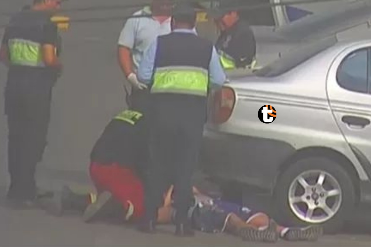 Los paramédicos de los bomberos acudieron al lugar para socorrerlos.