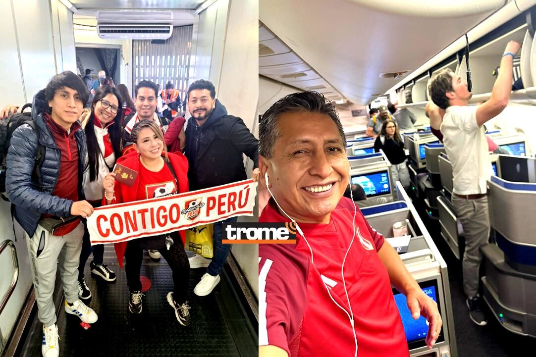 Comunidad de hinchas viajó con todo el entusiasmo del aliento blanquirrojo. (Entrevista: Isabel Medina / Trome).