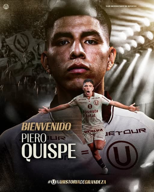 Es oficial: Piero Quispe ya es jugador de Universitario. (@universitario1924)