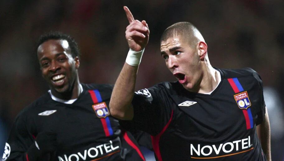 Karim Benzema en su etapa como el "10" del Olympique de Lyon (Foto: AFP)