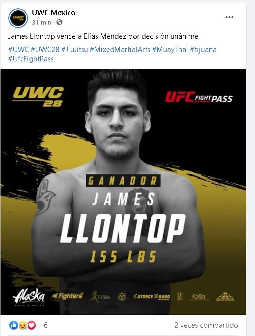 James Llontop dejó por todo lo alto la bandera del Perú. (Facebook UWC México)