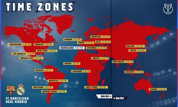 Revisa los horarios para ver el clásico Barcelona vs. Real Madrid en vivo y en directo en todo el mundo. (Foto: @FCBarcelona_es)