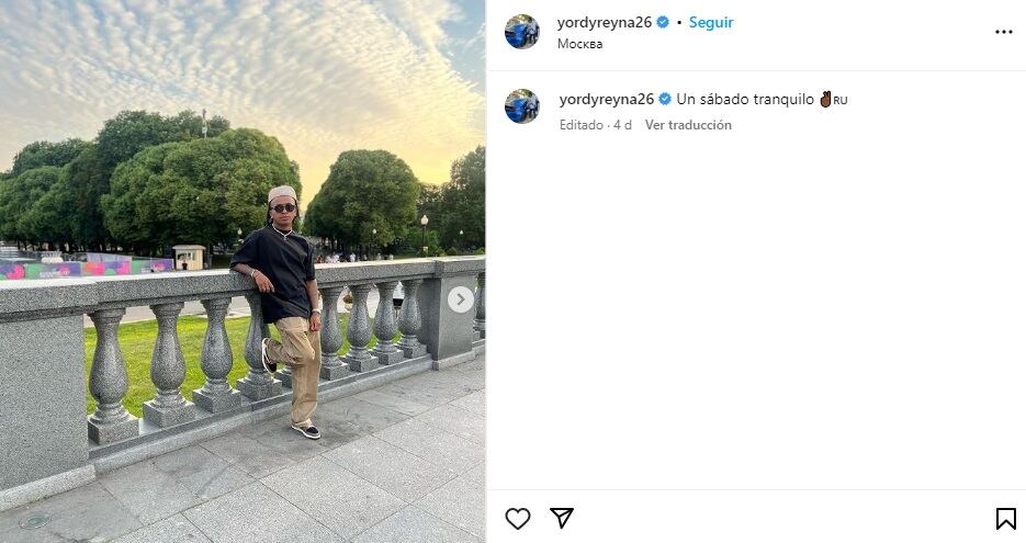 Yordy Reyna limitó sus comentarios en Instagram