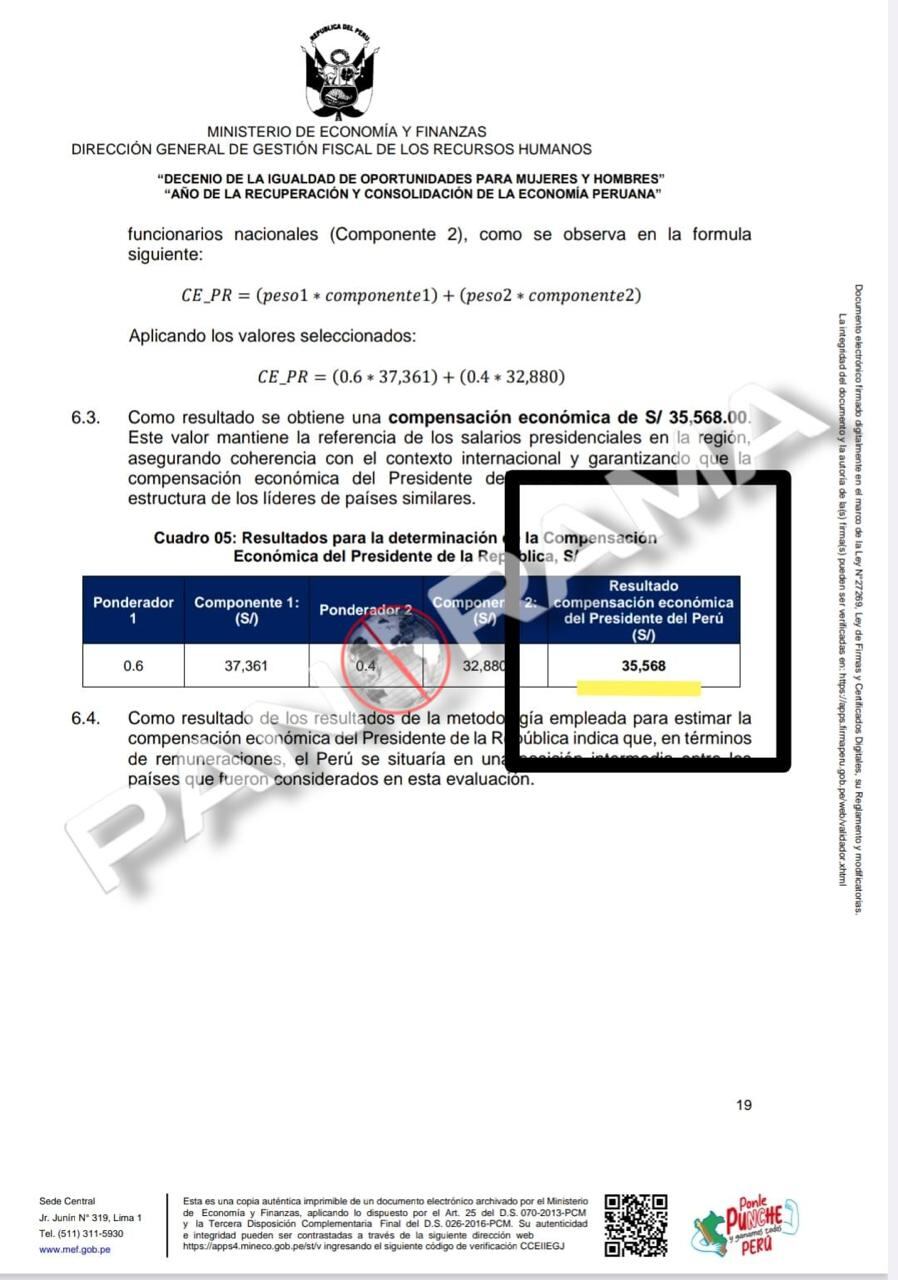 Dina Boluarte pretendería un aumento de salario ¡Del doble!