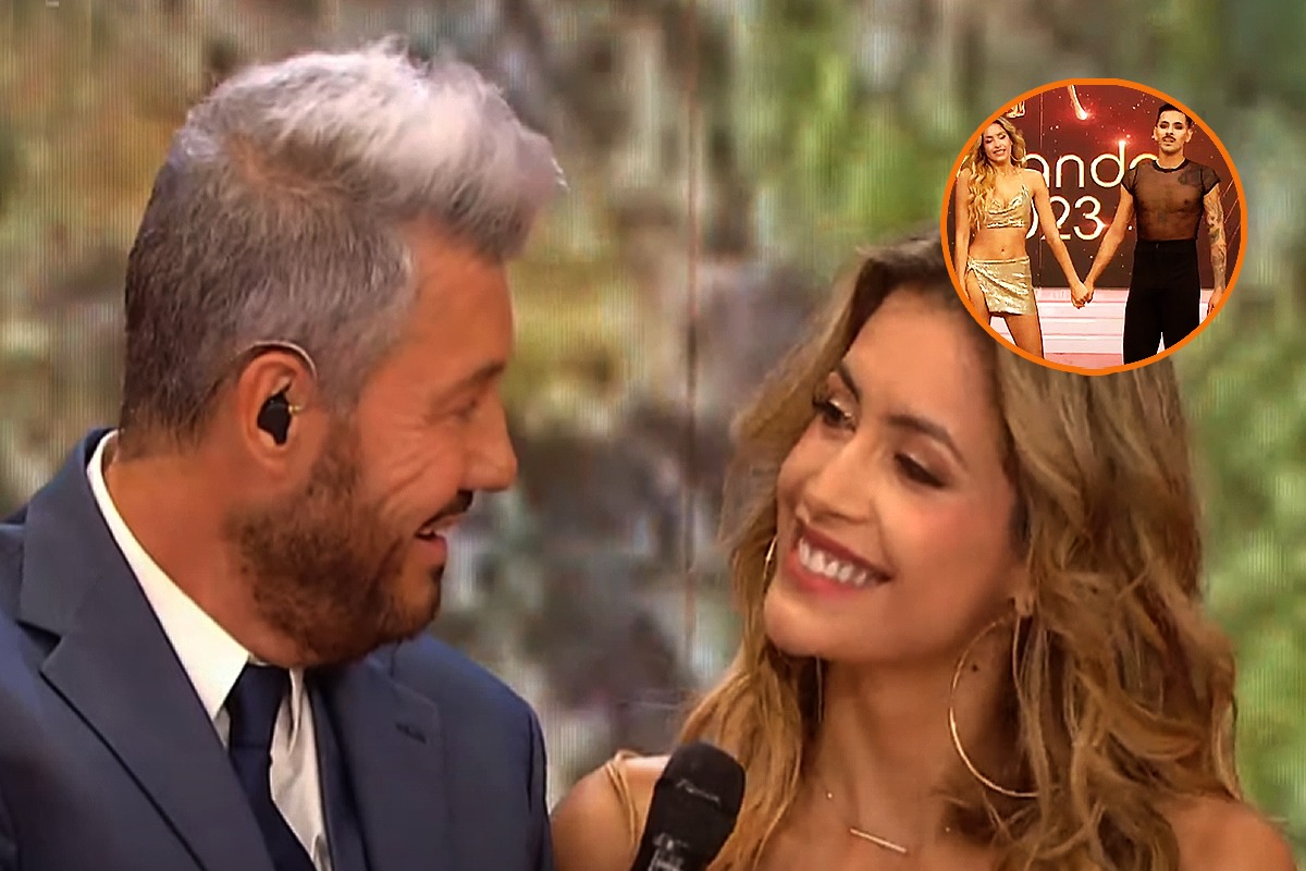 Los coqueteos entre Marcelo Tinelli y Milett Figueroa no faltaron.