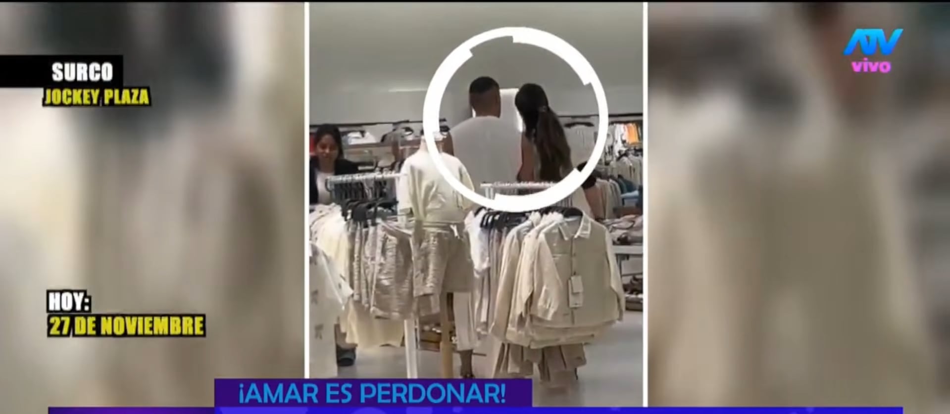 Chalaca se luce con Jesús Barco en un conocido centro comercial. (Fuente: ATV)