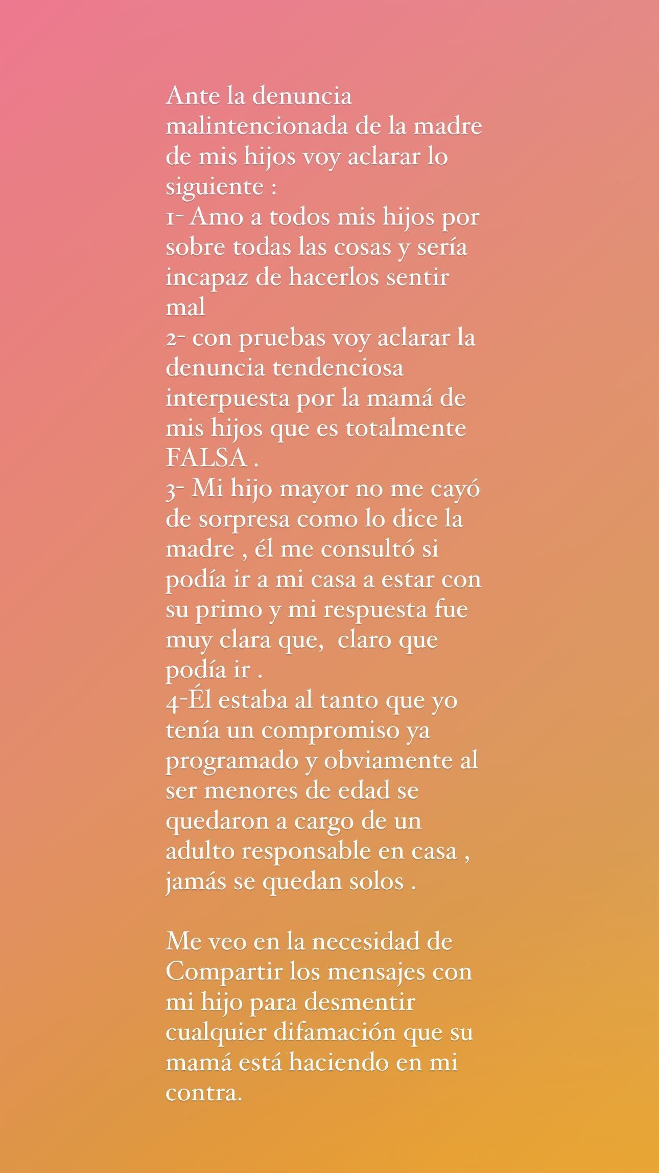 Farfán se defiende tras denuncia de Melissa por maltrato a su hijo.