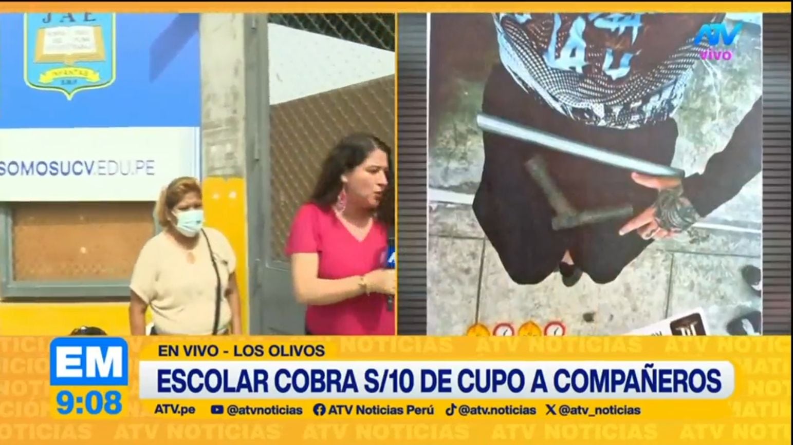 Madres de escolares amenazados denunciaron que el adolescente fue liberado. Foto: ATV