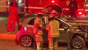 ¡Milagro en la Vía Expresa! Bomberos rescatan con vida a pareja atrapada tras violento choque cerca de estación Canadá