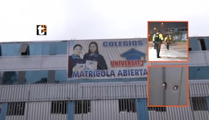 ¡Terror en colegio del Rímac! Sicarios disparan hasta OCHO VECES contra fachada en plenas clases