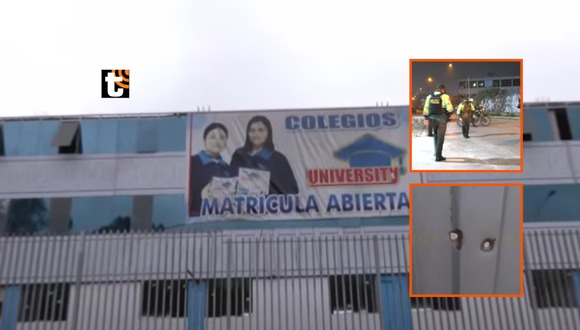 TROME - ¡Terror en colegio del Rímac! Sicarios disparan hasta OCHO VECES contra fachada en plenas clases