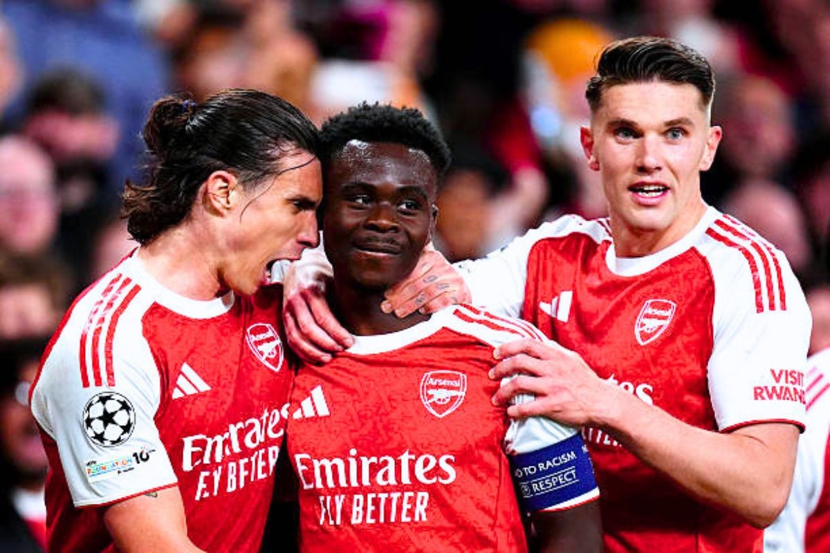 Saka anotó el gol de la clasificación de Arsenal a la final (Foto: Getty Images)