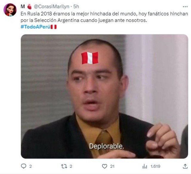Memes de redes sociales lamentan apoyo de los peruanos a Lionel Messi antes del Perú vs. Argentina