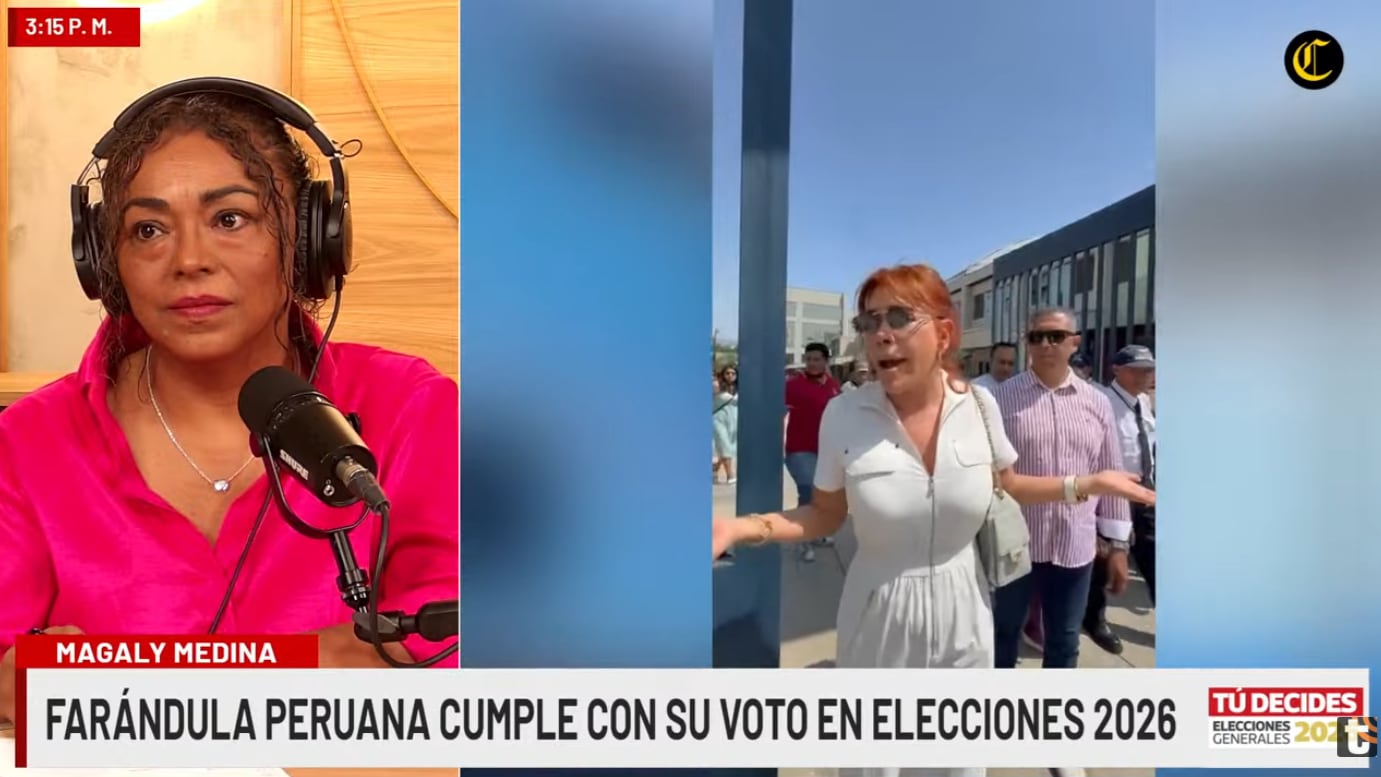 Magaly Medina expresa su desagrado con la ONPE por las tardanzas en la apertura de mesas de votación por falta de material.