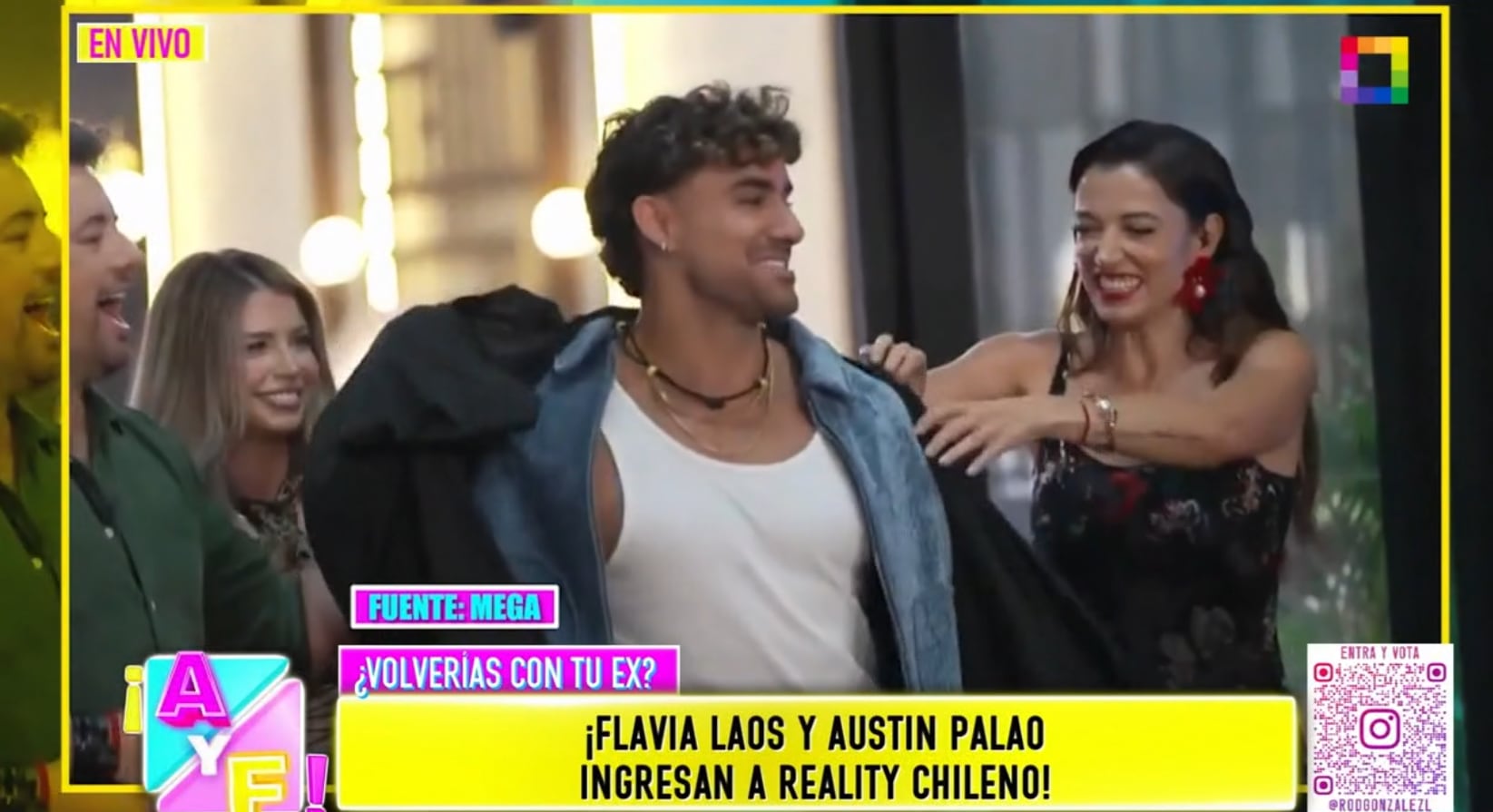 Flavia Laos y Austin Palao ingresaron al reality chileno '¿Volverías con tu ex?'.