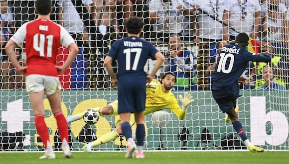 Gol de Ousmane Dembélé para el 1-1 del PSG vs. Arsenal, en la final de la Champions League. (Video: ESPN)