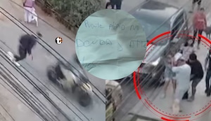 ¡Cámaras captaron ataque a contador en SJM! Sicarios lo balearon frente a su hija y dejaron carta extorsiva: “No pagan”