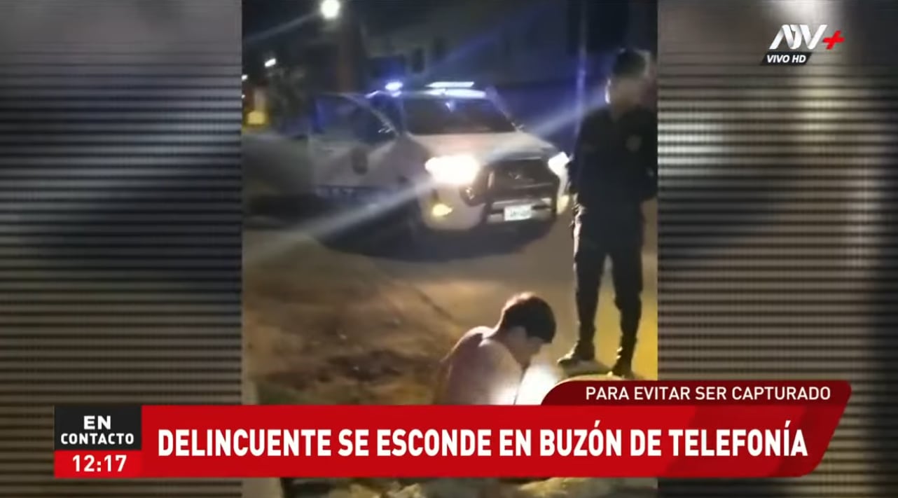 Serenazgo logró capturar a delincuente que se escondió dentro de buzón tras cometer hurto.