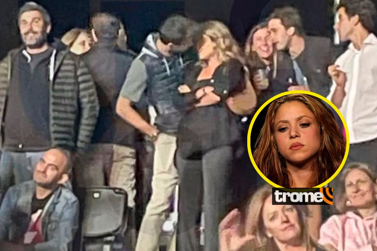 Gerard Piqué se da el primer beso con Clara Chía Martí a la vista del público y Shakira tomó con malestar este hecho, según Socialité de TeleCinco. (Foto: Socialité)