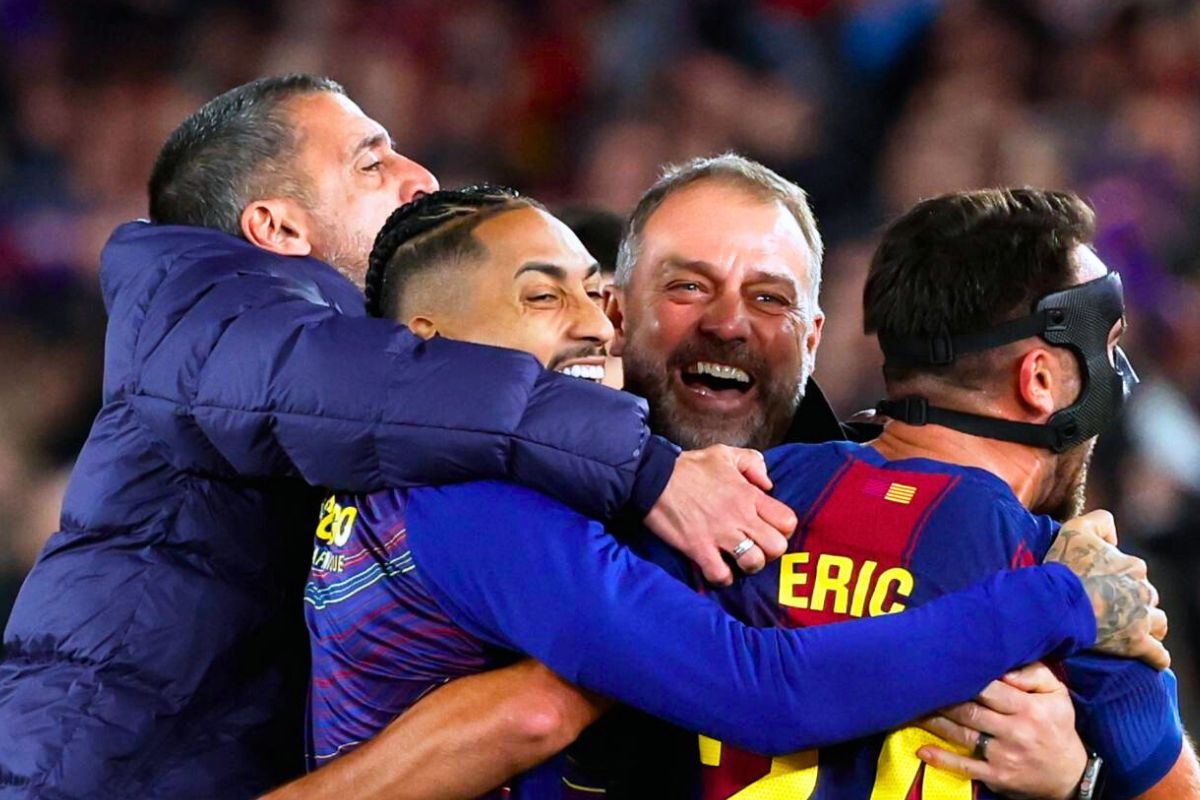 Barceona festeja triunfo ante Atlético Madrid (Foto: AP)