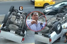 La insólita justificación del chofer de vehículo del Congreso que se volcó en la vía exclusiva del Metropolitano