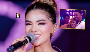 Naldy Saldaña reaparece junto a su novio y protagonizan romántico momento frente a cámaras