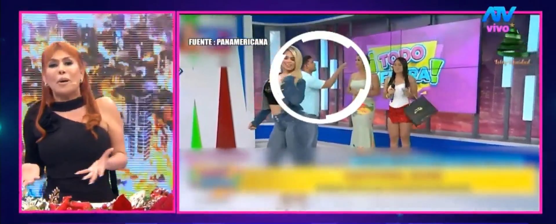 Conductora chanca a Christian Domínguez por sus 'miraditas'. (Fuente: ATv)