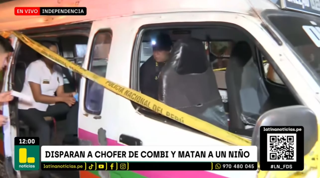 Extorsionadores balearon bus y bala mató a niño de seis años en Independencia.
