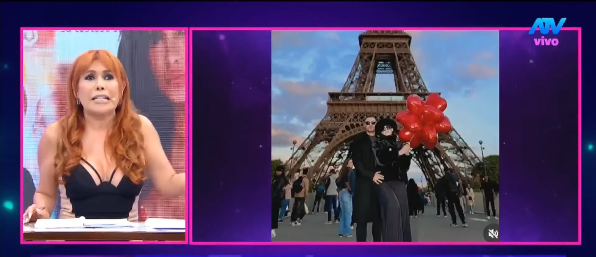 Conductora critica duramente a Álvaro Rod por ser 'tacaño' con Samantha. (Fuente: ATV)