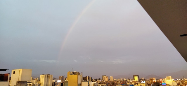 Arcoíris en Lima. Foto: Twitter