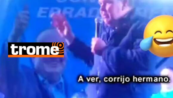 TROME-Rafael López Aliaga: animador se confunde en mitin y pide “Más difamación”