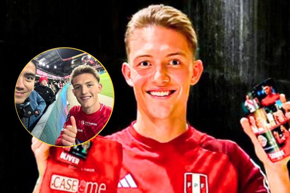 Oliver Sonne no pierde su carisma con los hinchas peruanos pesea la derrota (Foto: @labicolor)