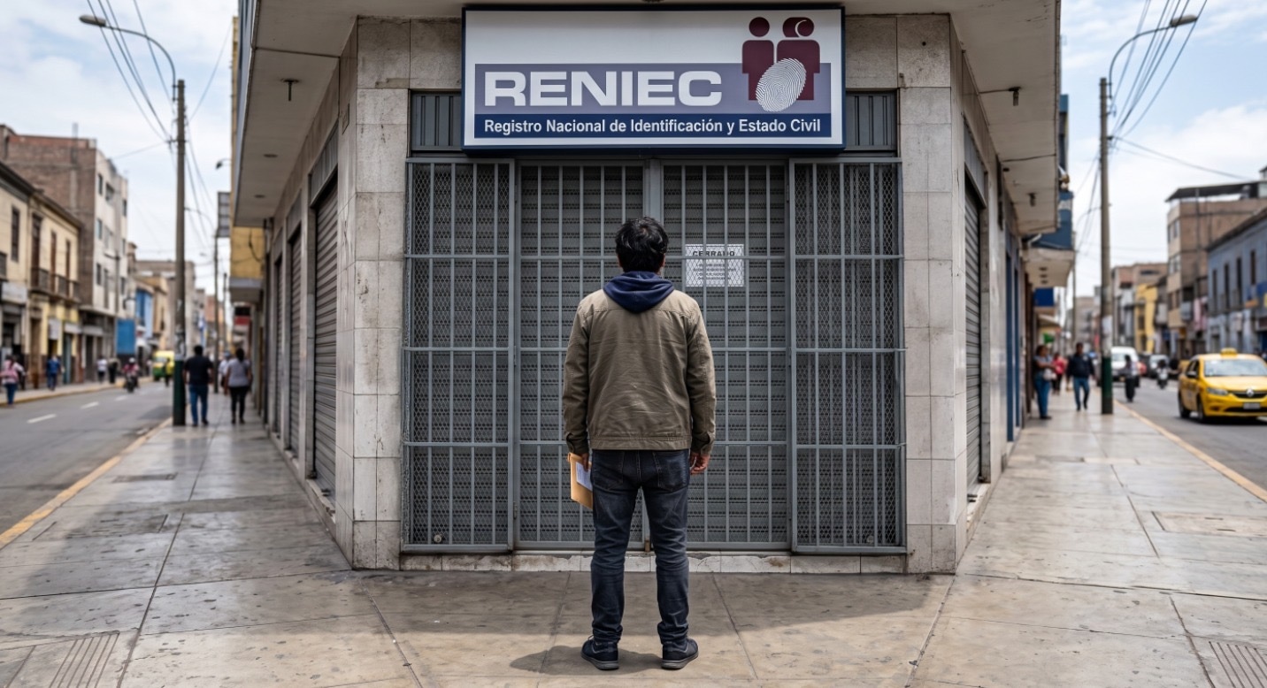 Reniec suspende atención en agencias los fines de semana por falta de presupuesto. Foto: Reniec.