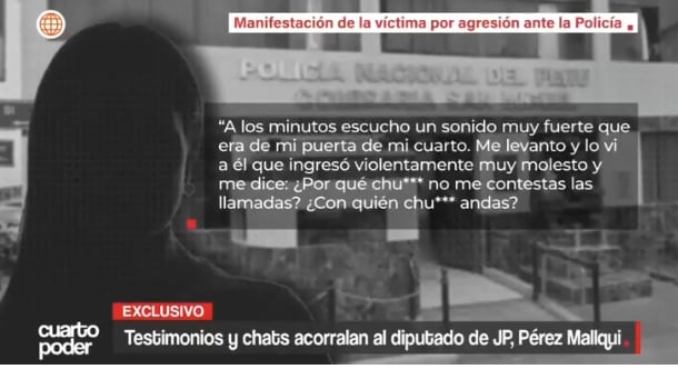 Expareja del diputado Julián Pérez Mallqui y su testimonio de lo que pasó dentro de su hogar.