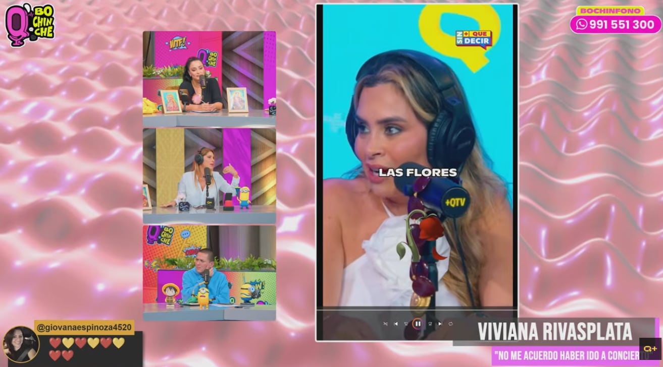 Viviana Rivasplata dice no recordar haber ido al concierto de Luis Miguel con Roberto Martínez y donde también estuvo Gisela Valcárcel y Ethel Pozo.