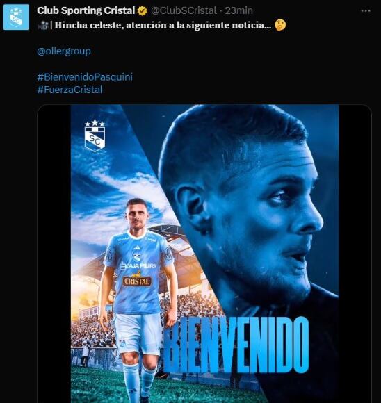 Jugador fue anunciado mediante un video en redes sociales.